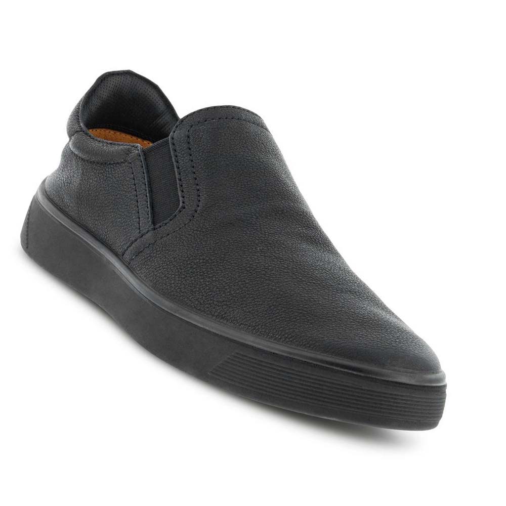 Men's Ecco Street Tray Retro Slip-on Casual Shoes Black | Canada 499ILH